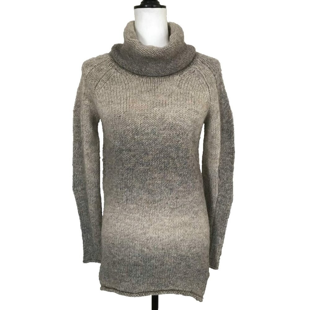 WILFRED Aritzia Sweater Size XXS Tan Gray Ombre Soft Alpaca Wool Blend